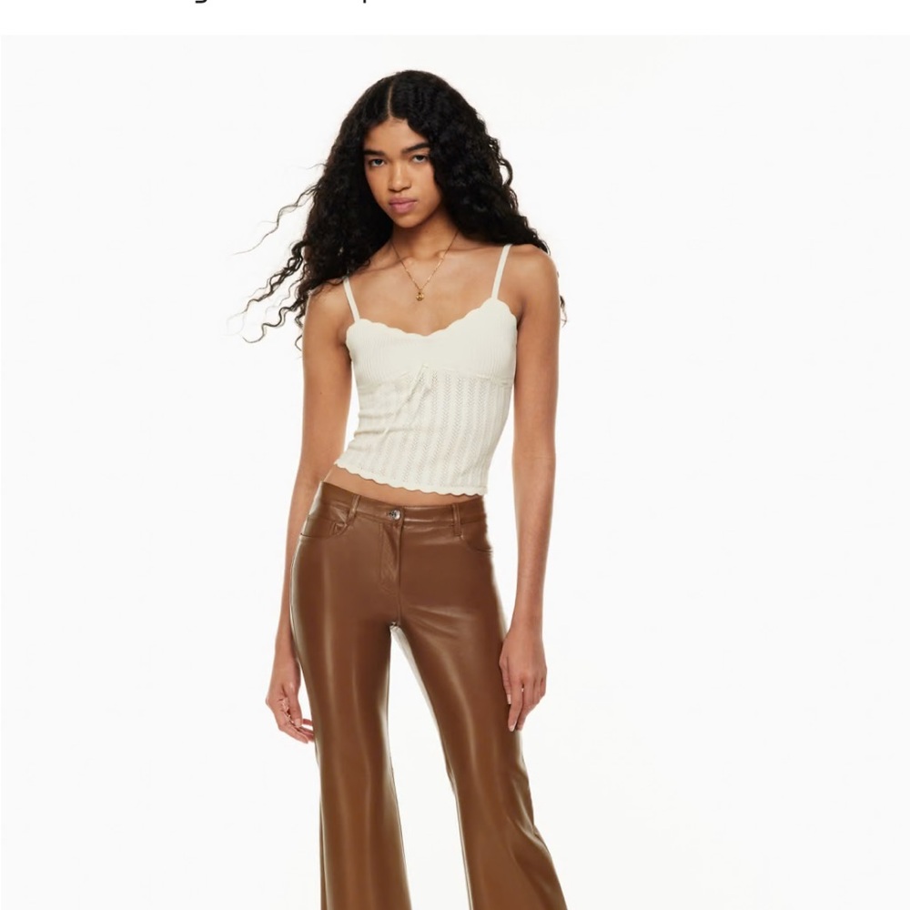 Aritzia flare melena pant in cognac size 4. Brand new, with tags, never worn.